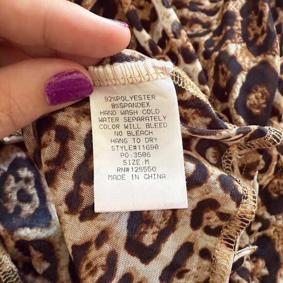 Fashion Nova Cheetah Print Sheer Bodysuit - Picture 4 of 4